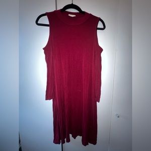 Soprano Shoulder Cutout Long Sleeve Dress